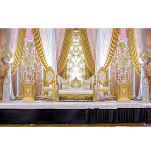 ชุดโซฟาเพชรงานแต่งงานสุดหรูชุดเฟอร์นิเจอร์สีขาวสีทองสไตล์เอเชียใหม่เก้าอี้โซฟาสำหรับงานแต่งงานแบบออสเตรเลีย - Product Image 1