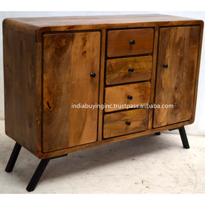Gabinete de estilo moderno Aspecto industrial TV Gabinete de tablero bajo El mejor vendedor de muebles industriales Gabinete de almacenamiento hecho a mano para la venta - Product Image 4
