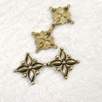 Fibule Ostrogothique Rusp en Cuivre, Crochet de Suspension pour Épée Médiévale, Attache de Vêtement à Œil, Motif Celtique, Tiger Touch TT-7193 BC