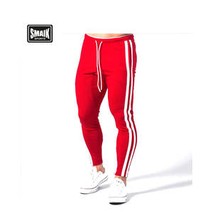 Pantalones Deportivos de Felpa para Hombre, Diseño de Primera Calidad, 100% Algodón, Estilo Vintage, Cierre con Cordón, Franja Lateral Bordada, Otoño, Deportes, OEM - Product Image 3