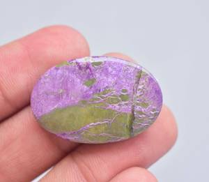 พลอย Purpurite Cabochon แบบหลวมๆ,พลอยเทียมแบบผสมขายส่งอัญมณี Stichtite พร้อม Serpentine Cabochon อัญมณี Purpurite แบบหลวม - Product Image 4
