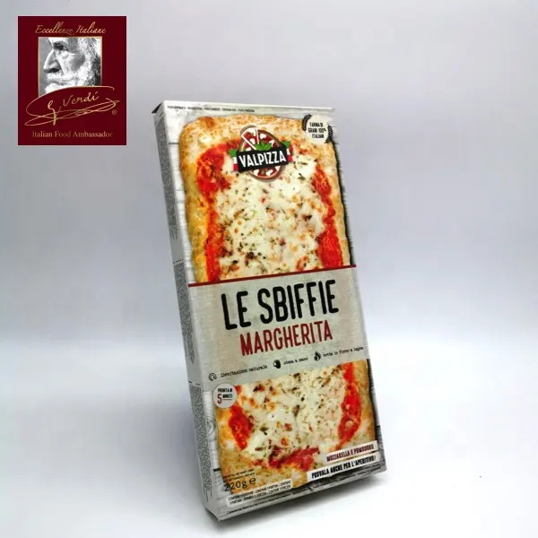 220g Italian Frozen Pizza Margherita Rectangular Made in Italy frozen pizza