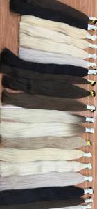 Big Wholesale human hair bulk hair extensions 100% <b>silky</b> straight unprocessed virgin hair from Vietnam - Product Image 3