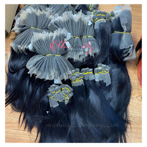 Extensions de cheveux humains Remy 100% double drawn, cuticules alignées, vierges vietnamiennes, lisses comme des baguettes, longueurs de 8 à 30 pouces, fabrication à la machine, vente en gros - Product Image 6