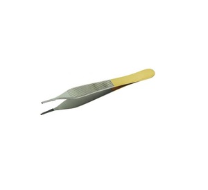 Pinzas dentadas Adson de un solo uso de acero inoxidable, 12cm - Product Image 1