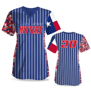 Maglia da Baseball USA maglie sublimate personalizzate maglie da Baseball da donna di moda