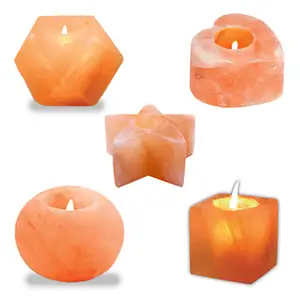 Himalayan Salt Candle Holder Himalayan Salt Tea Light Natural Crystal Pink Rock Salt Candle Holder Tea Light