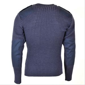Custom Embroidery Logo Black Knit Oversized Wholesale High Quality Long Sleeve <b>Hip</b> Hop Men's Casual Sweater - Product Image 5