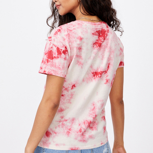 Camiseta OEM elegante con cuello redondo, nuevo estilo, colorido y atractivo, 100% algodón puro, para mujer. - Product Image 3