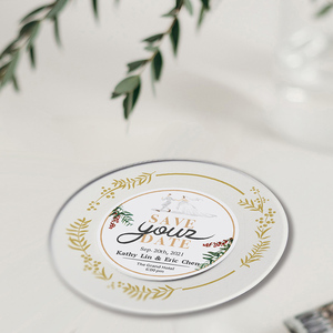 Tarjeta de Invitación de Boda de Acrílico LED Personalizada con Estilo Brillante para Guardar la Fecha - Product Image 1