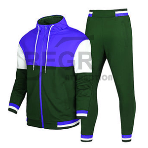 Wholesale OEM Fitted Sweatsuit Tracksuit Zipper Hoodies Jogging Men Jogger <b>Track</b> <b>Suit</b> - Product Image 1