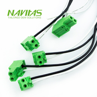 Terminal Pluggable Navitas TF-316L Red Ring Eyelet, Blok Kabel Elektronik Sudut Kanan, Konduktor Tembaga Berlapis PVC, 300V