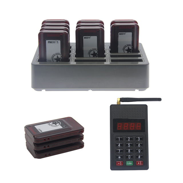 Wireless Queue Calling Customer Service Waiter Buzzer Coaster Pager System