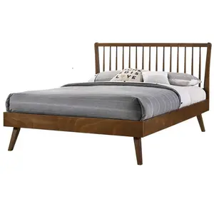 الملكة قاعدة مع قاعدة ميلان سرير بحجم كوين مع خشب متين Bedframe مجموعة أثاث غرف النوم