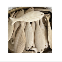 Produits artisanaux en bois du Vietnam, 20 pièces, à motifs faits à la main, décoration de poisson