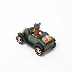 Venta al por mayor ecológica Mini caja de música de madera con diseño de zorro coche vintage manivela 30s duración de reproducción - Product Image 2