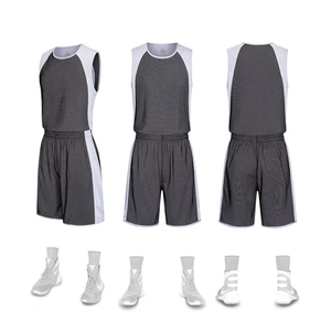 Nouveaux ensembles de maillots de basket-ball pour hommes, uniformes respirants bon marché, double face - Product Image 3