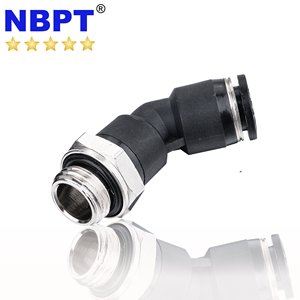Coude pneumatique rapide à une touche <span class=keywords><strong>PL</strong></span> raccord rapide NBPT enfichable connecter la surface polie - Product Image 3