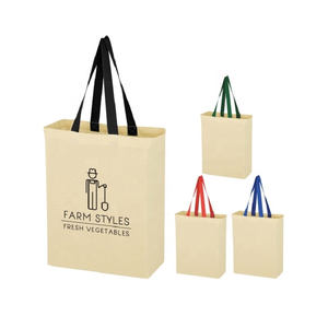 Bolso cuadrado ecológico con logotipo personalizado, bolso de compras laminado impermeable de lona de algodón con color personalizado - Product Image 4