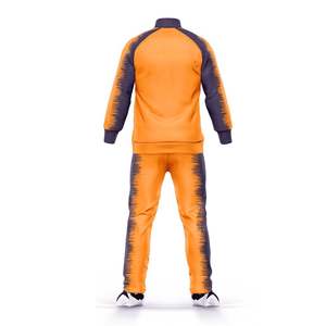 Trajes Deportivos de Poliéster Sublimado de Alta Calidad para Hombre, Color Naranja, con Logotipo OEM, Forro Polar para Entrenamiento e Invierno, Técnicas de Impresión - Product Image 2