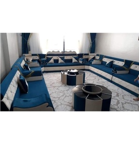 Canapé convertible en tissu et en laine, siège de sol Oriental, Style musulman arabe, hauteur assise 40cm, tapis, rideau, ensemble de Table - Product Image 1