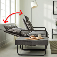 Canapé inclinable industriel moderne coréen BK avec dossier réglable et housse en tissu amovible, pliable multi-angles pour salon, individuel
