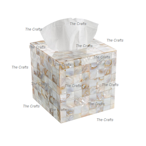 Boîte à mouchoirs de conception classique en bois avec boîte de porte-mouchoirs en nacre pour boîte à mouchoirs de stockage de serviette de Restaurant - Product Image 6