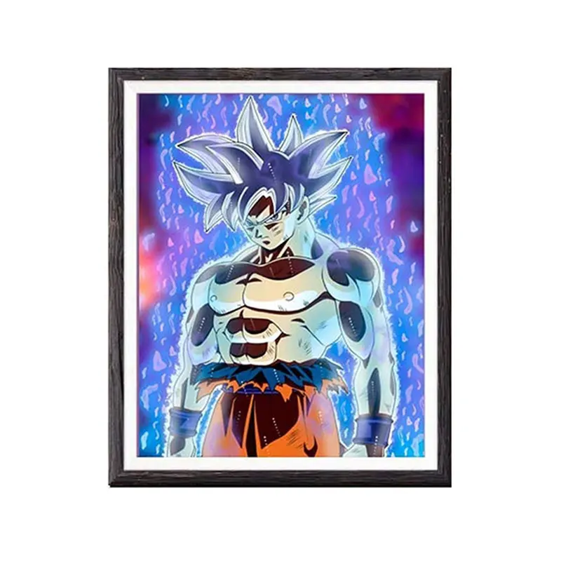 Kualitas Tinggi Kustom Kualitas Tinggi Model Dragon Ball 3D Flip Efek Lentikular Gambar Anime 3d Poster