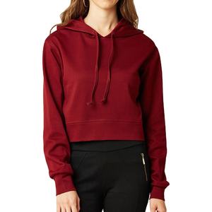 Sudadera con capucha con logotipo personalizado para mujer, top corto con capucha para niña, Sudadera con capucha de gran tamaño para mujer - Product Image 1