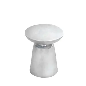 Antique metal industrial bar Alumínio Metal Garden Stool Prata Branco Estilo Ocidental Bar Stool barato metal bar fezes