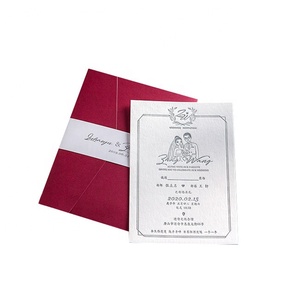 Carte de remerciement en coton avec impression personnalisée, carton d'invitation pour mariage, livraison gratuite pas cher - Product Image 6