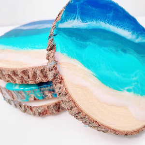 Wholesale Round Square Shape Design Tea Cup Wood Resin <b>Coaster</b> <b>Drink</b> Ware and Glass with Hand Party Ware - Product Image 4