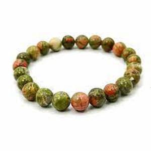 Bracelet de perles Unakite fait à la main 6mm/8mm/10mm bijoux en pierre naturelle pour l'équilibre - Product Image 6