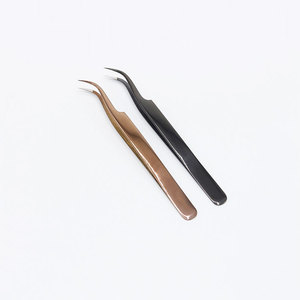 2024 Offre Spéciale nouveau Style pince à épiler à pointe en fibre d'or pince à épiler Extension de cils pince à épiler diamant avec Logo personnalisé - Product Image 3