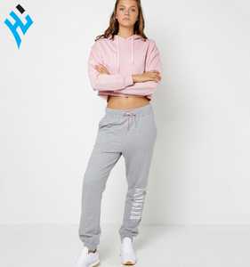 2025 luxe Design rose couleur pull haut court femmes plaine broderie personnalisée Logo durable polaire sweats à capuche - Product Image 4