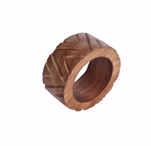 Anillo de madera con forma diferente para servilletas, anillo decorativo de tejido, compra al precio más bajo - Product Image 5