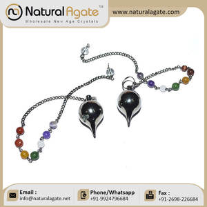 ลูกตุ้มลูกบอลทองแดงสีดำพร้อมห่วงโซ่จักระ - Product Image 5