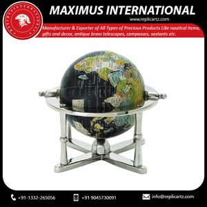 Globo Terráqueo Antiguo Internacional Maximus con Base de Latón, Estilo Art Deco, Ecológico, Vintage, Decorativo para Escritorio, Hogar, Oficina, Biblioteca - Product Image 5