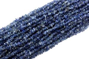 Kyanite พลอยธรรมชาติเส้นยาว16นิ้ว,ลูกปัดแบบไม่เจียระไนผิวเรียบทำจากเส้นใยธรรมชาติของแท้ - Product Image 5