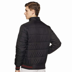 Chaqueta de invierno con cuello levantado para hombre hecha a medida, acolchada a la moda con revestimiento de cremallera, decoración de patrón de procesamiento para ropa de invierno - Product Image 4