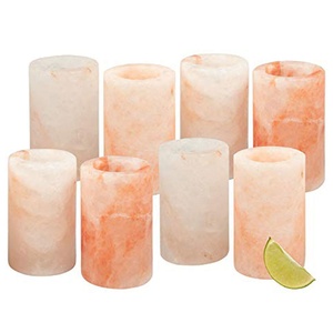 Sian Enterprises Natural Shot Glasses Made From Himalayan Rock Salt-Carved Geometric Shape Angel Theme-Home Wedding Decor Gift - Product Image 2