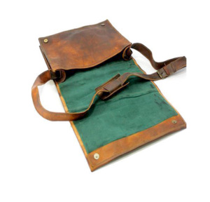 Unisex High Quality XL Size Genuine Leather Brown <b>Messenger</b> <b>Bag</b> Stylish Waterproof Shoulder <b>Bag</b> for Office Corporate Gift - Product Image 4