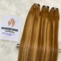 Extensions de cheveux humains lisses Remy de grade 10A, double trame, colorées, vietnamiennes, pour tissage de cheveux – Vente en gros