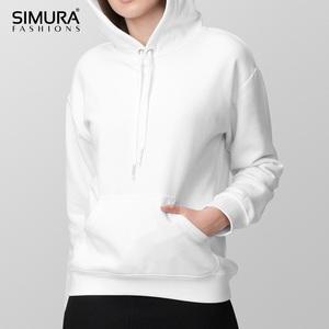 Sudadera con Capucha para Mujer SIMURA, 100% Algodón, Informal, con Bolsillos, Color Sólido, para Invierno y Otoño - Product Image 3