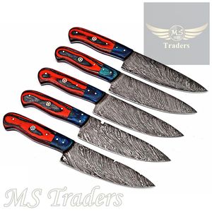 Personnalisé À La Main Ensemble de Couteau de Chef Couteaux De Cuisine Ensemble Avec Gaine en cuir {MS-36} - Product Image 2