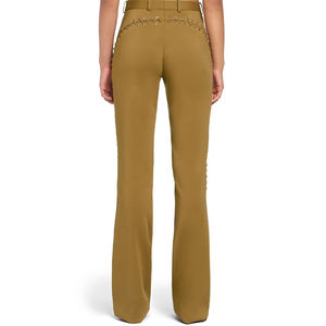 กางเกงขายาวทรงปาลาซโซ่ผ้าฝ้ายฟลีซเนื้อนุ่ม ระบายอากาศดี สำหรับผู้หญิง ดีไซน์น่ารัก ทันสมัย เหมาะสำหรับฤดูร้อน คอลเลคชั่นใหม่ 2026 - Product Image 3