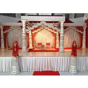 디자이너 웨딩 Dev 기둥 Mandap 피지 새로운 Devdas Mandap 전통적인 결혼식을위한 놀라운 웨딩 Devdas Mandap 세트