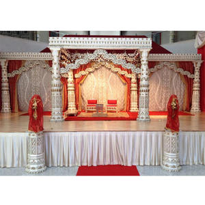 Diseñador de tendencias Wedding Dev Pillars Mandap Fiji Decoraciones de boda del sur de la India Mandap Set Best Designs Wedding Mandaps USA - Product Image 1