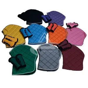 CST 113 Equestrian Jump Saddle Pads High quality with brushing boots all basic colors purple orange black green yellow