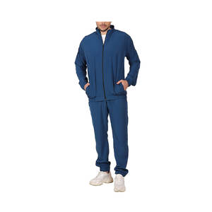 Ensemble de survêtement unisexe imprimé avec strass, lourd, pour l'été, avec fermetures éclair, vêtements de sport, deux pièces - Product Image 1